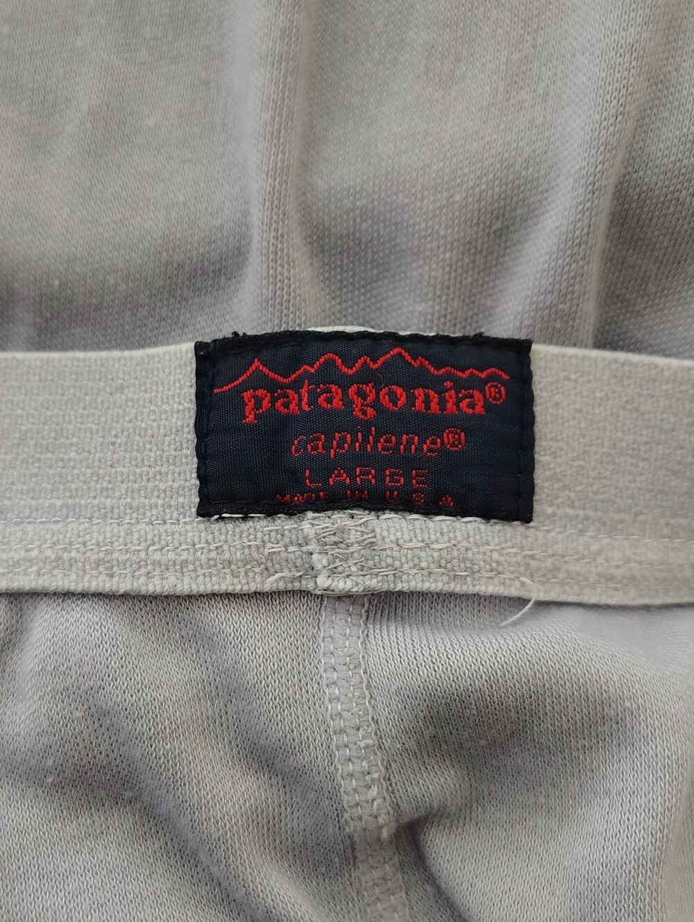 Vintage Patagonia Capilene Thermal Base Layer Pants Gray Large Made in USA